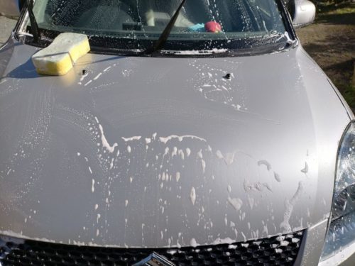 ギガスクリスタル施工前の洗車