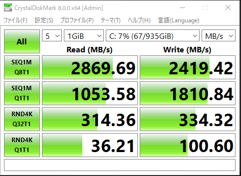 DELL G5 15 DiskMark